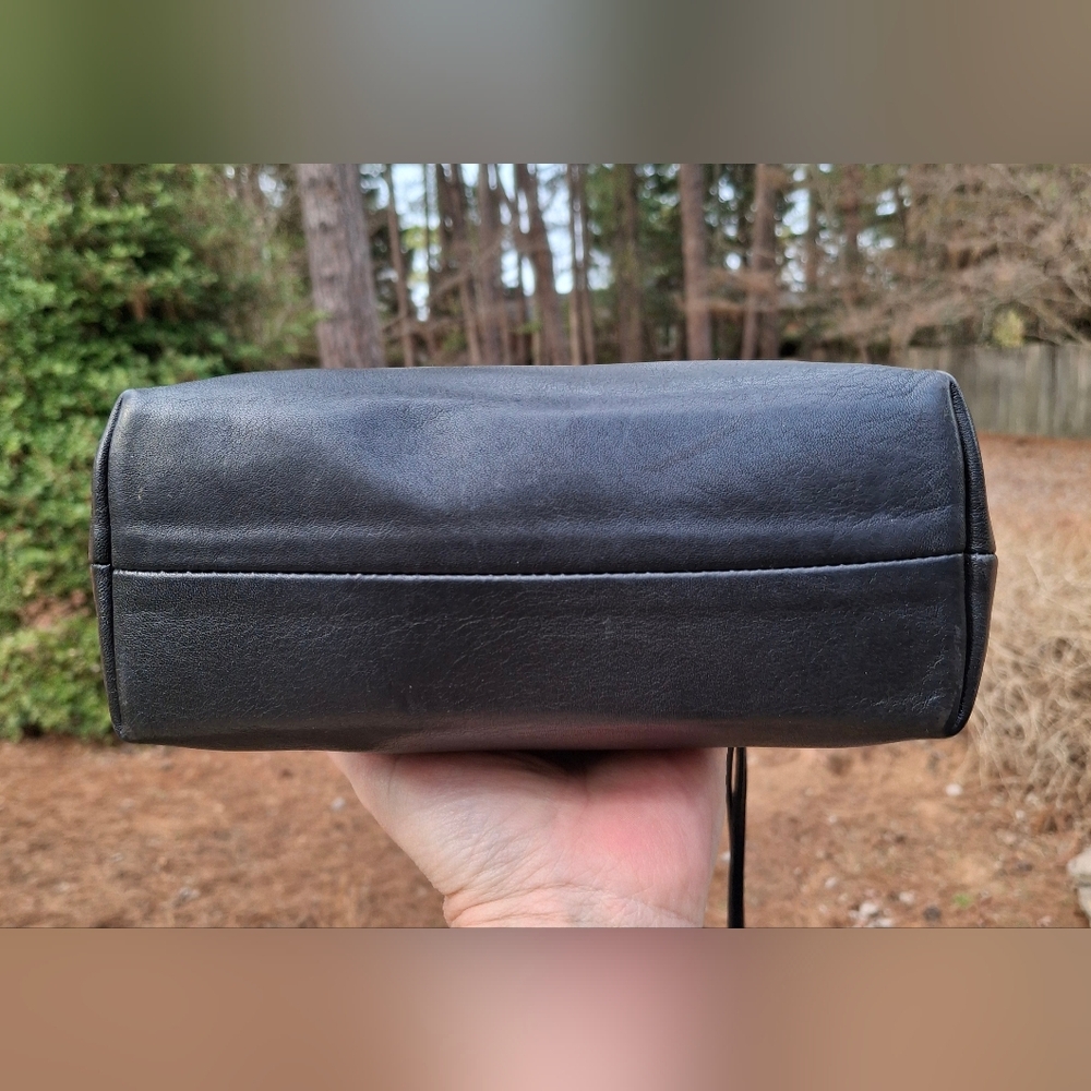 Rare Vintage Coach Black Glove Tanned Leather Dixion Mini Crossbody Bag #4124 - Picture 7 of 13